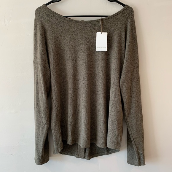 Green Envelope Sweaters - NWT Green Envelope Greyish Green Sweater